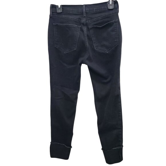 Denizen by Levi's High-Rise Jegging Crop Women's Black Cuffed Hem Jeans 28 - Picture 12 of 12